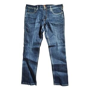 Tommy Bahama Mens Straight Leg Denim Jeans 40x32‎ Mid Rise Zip Front Dark Wash